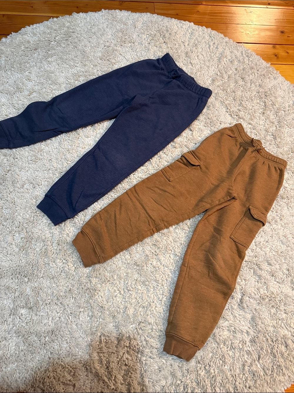 Kids Joggers - Navy and Brown